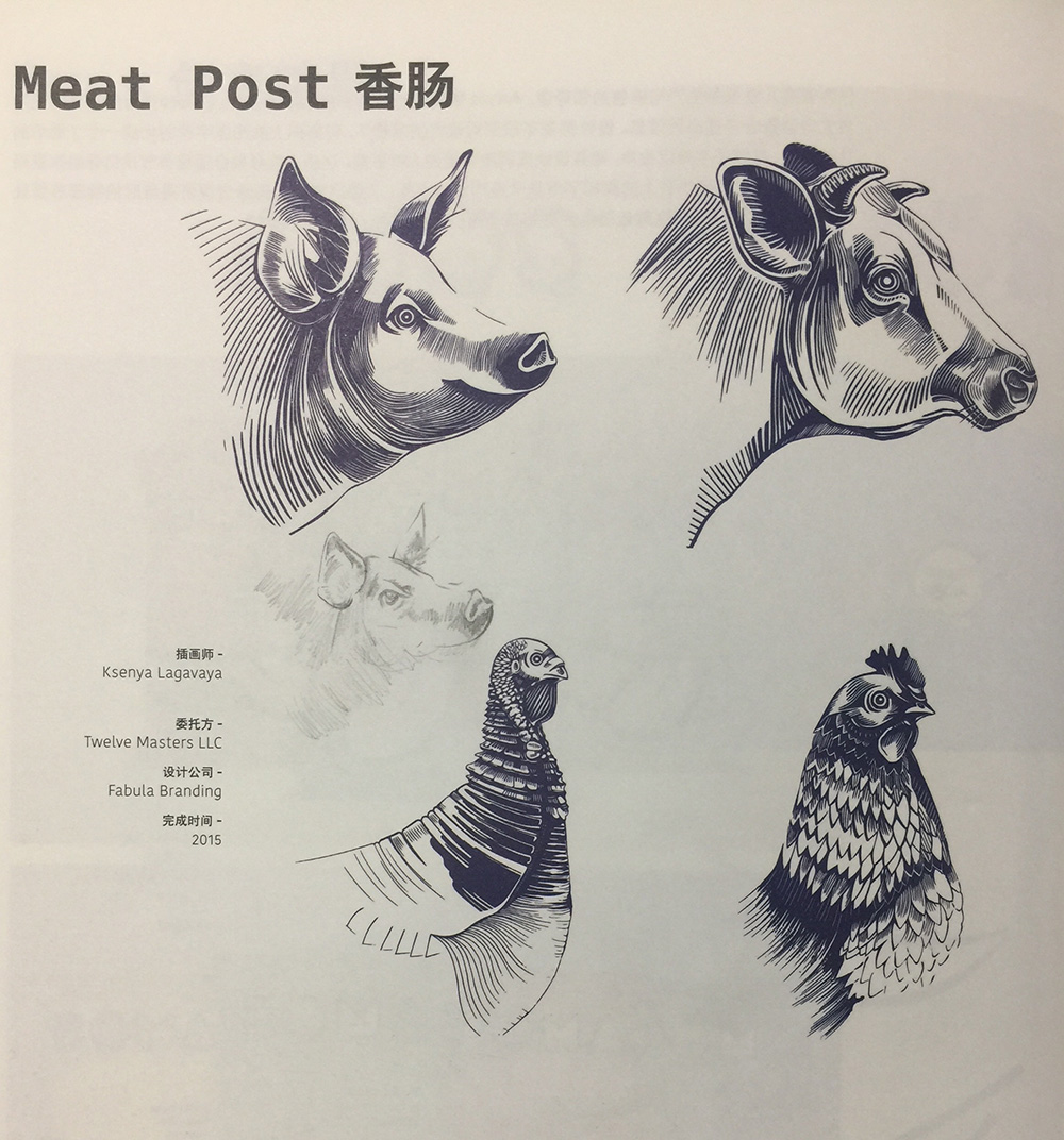 香腸包裝設(shè)計有豬肉、小牛肉、雞肉和火雞肉