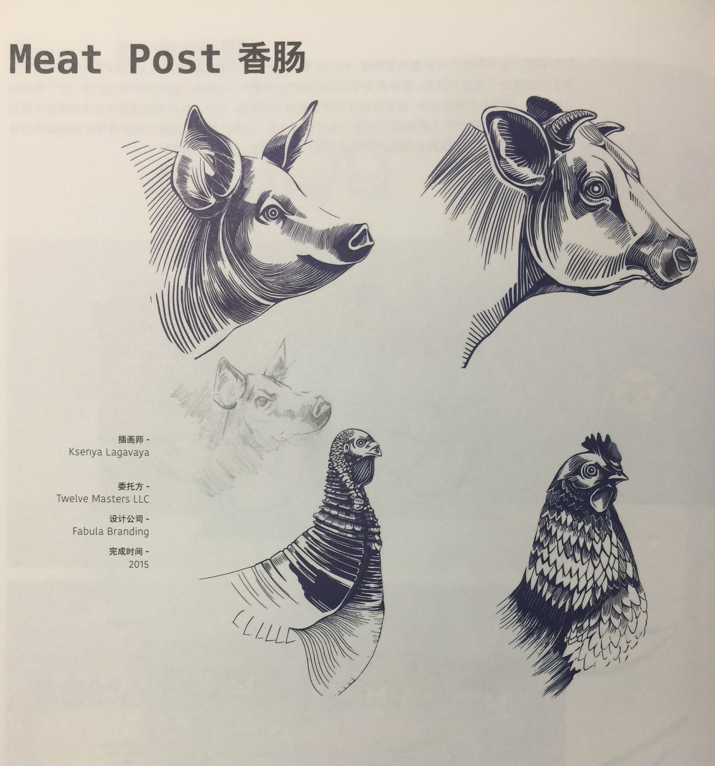 豬肉、小牛肉、雞肉和火雞肉香腸包裝設(shè)計