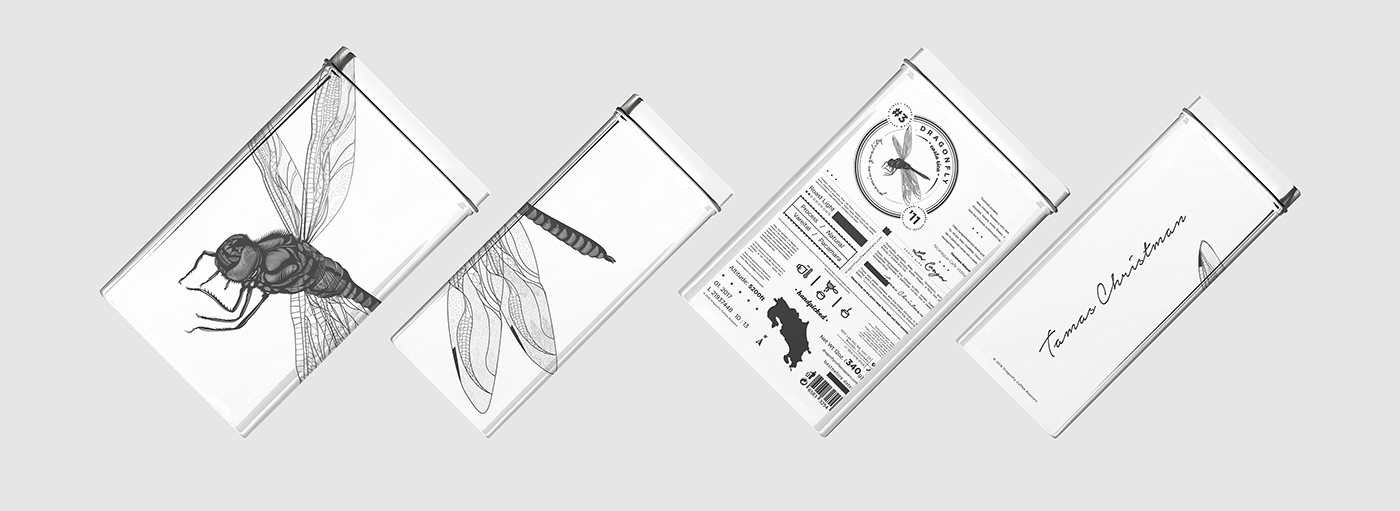 大自然的奇跡，蜻蜓主題的咖啡品牌包裝設(shè)計(jì)